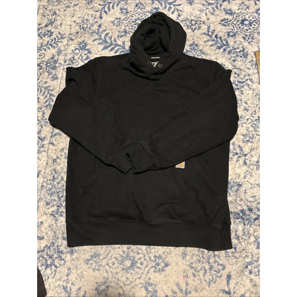 Carhartt Rain Defender Paxton Heavyweight Hoodie Sweatshirt Mens Large Black